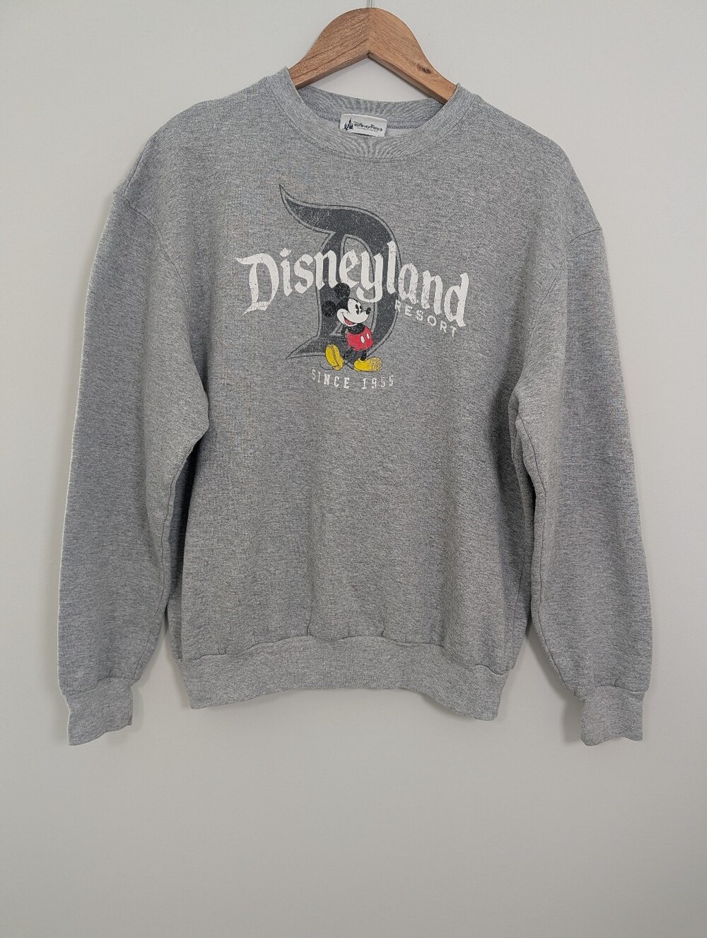 Disney Parks Disneyland Resort Mickey Mouse Gray Crewneck Sweatshirt Medium